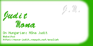 judit mona business card